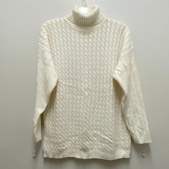 The Limited Women’s Turtleneck Cream Ivory Sweater Tunic Size L - New - Picture 2 of 11